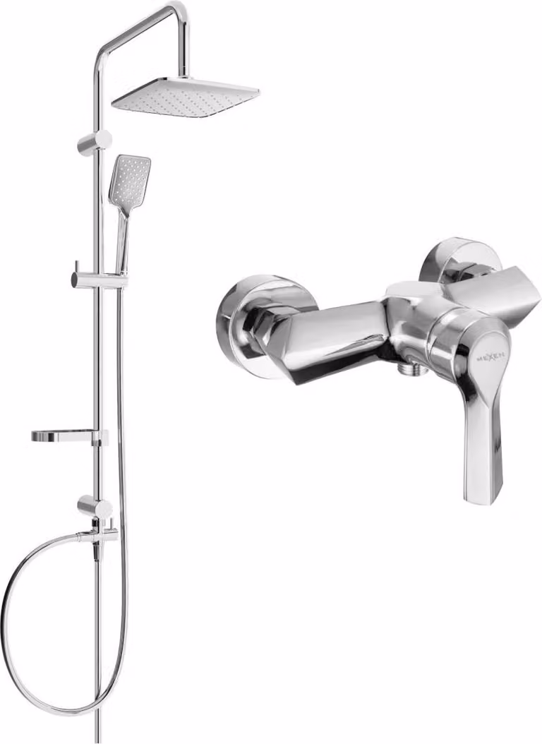 Mexen Sven set doccia esterno con soffione e miscelatore doccia Sabre, cromo - 72140262-00