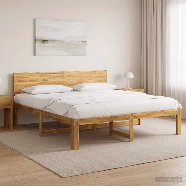 Letto matrimoniale con testiera ROSTOCK Bianco 200 x 200 cm 3405460