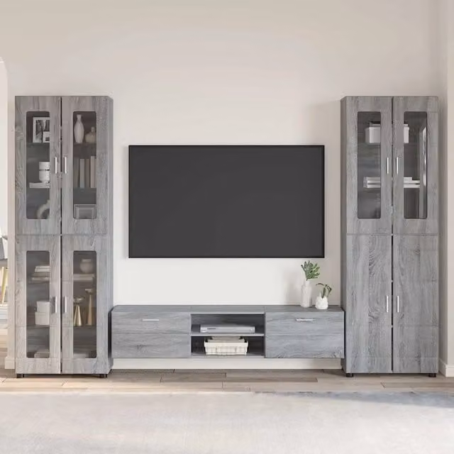 Set mobile TV FLORIN 3 pz Grigio Sonoma Legno ingegnerizzato 3398010