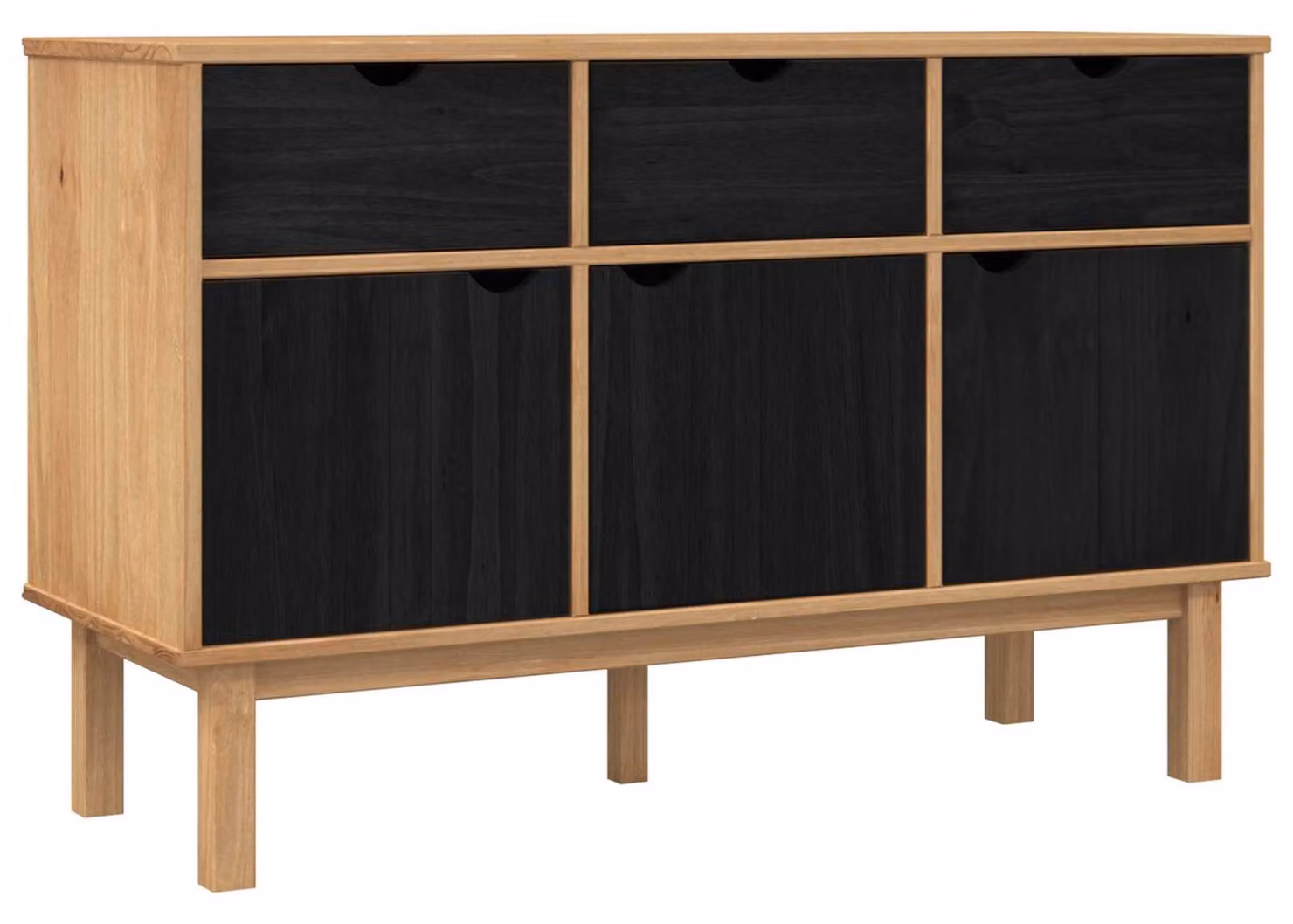 Credenza OTTA Marrone e Nero 114 x 43 x 73,5 cm
