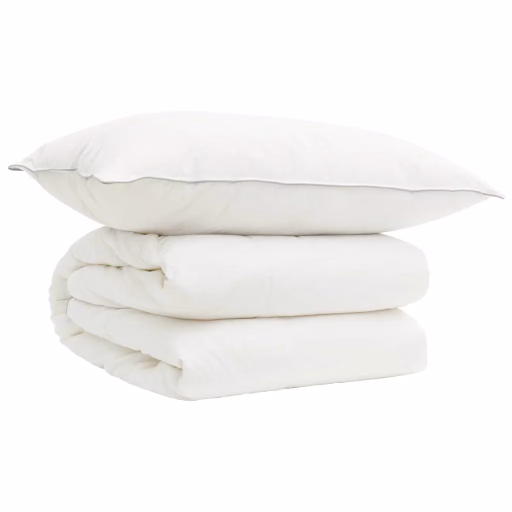 Set di piumone e cuscini 2 pezzi vidaXL bianco 4 stagioni in lana nuova e microfibra L/P/H: 140 x 200 cm – 2