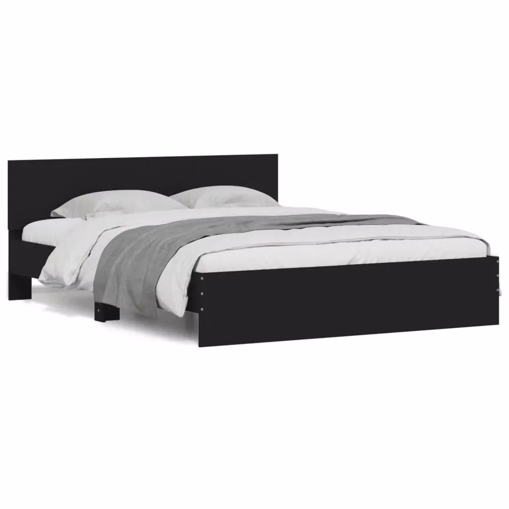 Letto con testiera vidaXL nero L 140 cm x P 190 cm – 2