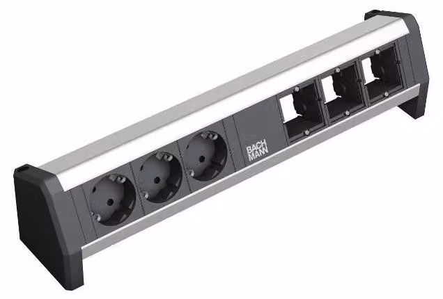 Bachmann DESK - Presa multipla - Ingresso, ingresso GST18i3 - Connessioni di uscita: 3 - Germania - Nero (902.002)