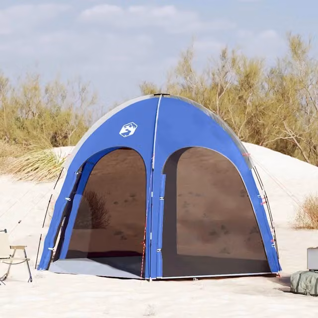Tenda da piscina con tetto DESIGN IN, colore blu azzurro, L: 366 cm, P: 305 cm, H: 231 cm