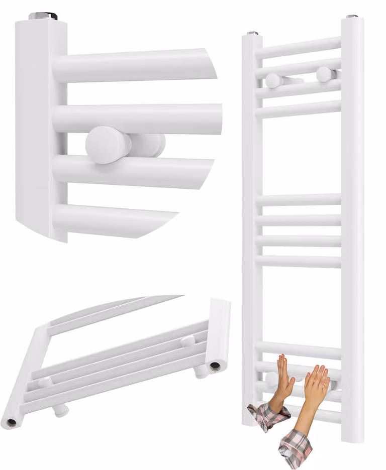 Granitan - Radiatore da bagno - Scaldasalviette - 30x80 cm - Bianco - Scaldasalviette - BRENO