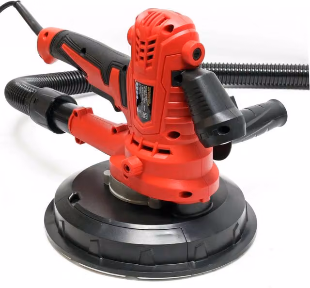 Smerigliatrice angolare da 900 watt con funzione di aspirazione per levigatura cartongesso e pareti, colore rosso – 1