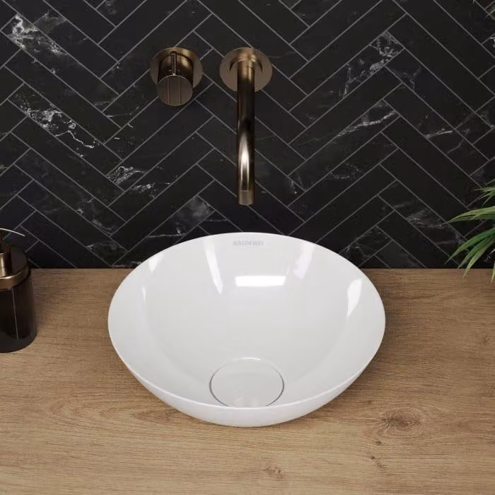 Kaldewei AVELLINO, lavabo da appoggio, modello 3203, diametro 30 cm