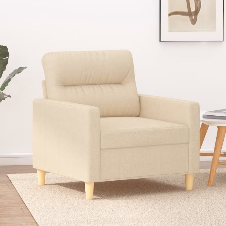 Maison Exclusive - Poltrona crema, 60 cm, rivestita in tessuto
