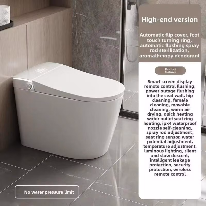 WC intelligente - WC con doccetta - Sedile riscaldato - Coperchio automatico - Doppio scarico 3,0-6,0 l Sifone - Attacco a S 305 mm - Vetroceramica allungata - Telecomando - Bianco