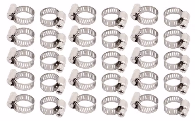 Fasce stringitubo in acciaio inossidabile, da 9 a 16 mm, larghezza 8 mm, confezione da 30 pezzi