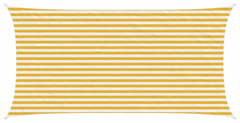 Telo Ombra Giallo e Bianco 2,5 x 5 m HDPE
