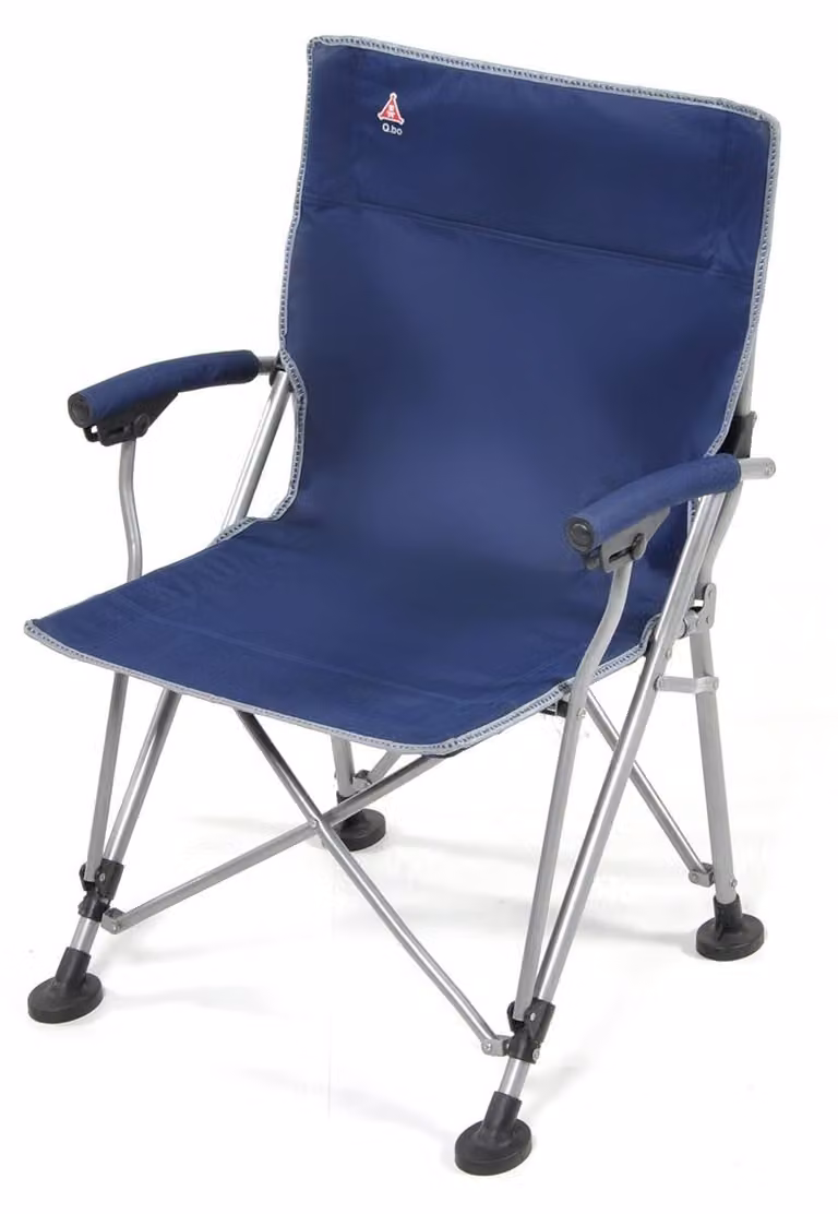 Sedia Phieghevole con Braccioli da Giardino 43x51x92 cm in Acciaio Ombrello Blu
