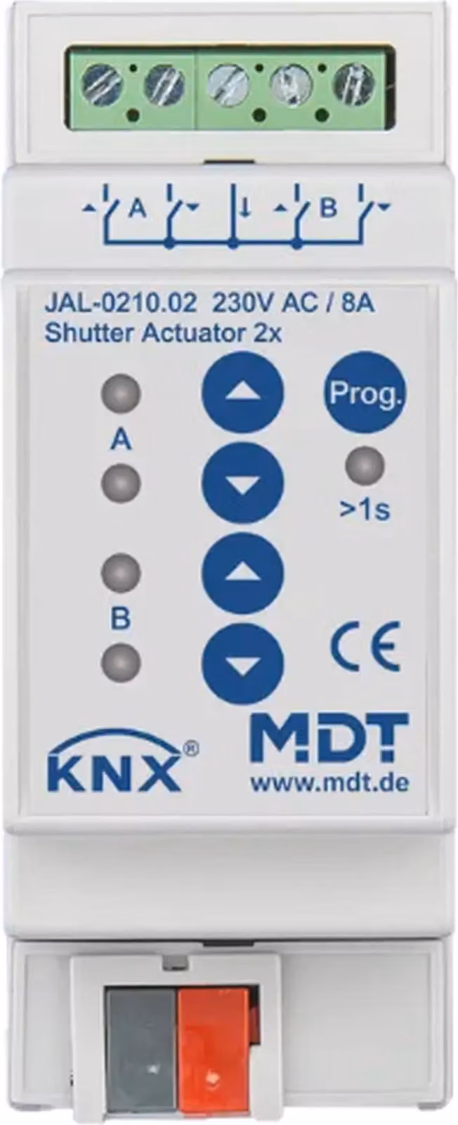 MDT KNX Attuatore per tapparelle 2fach REG, 1 pz.