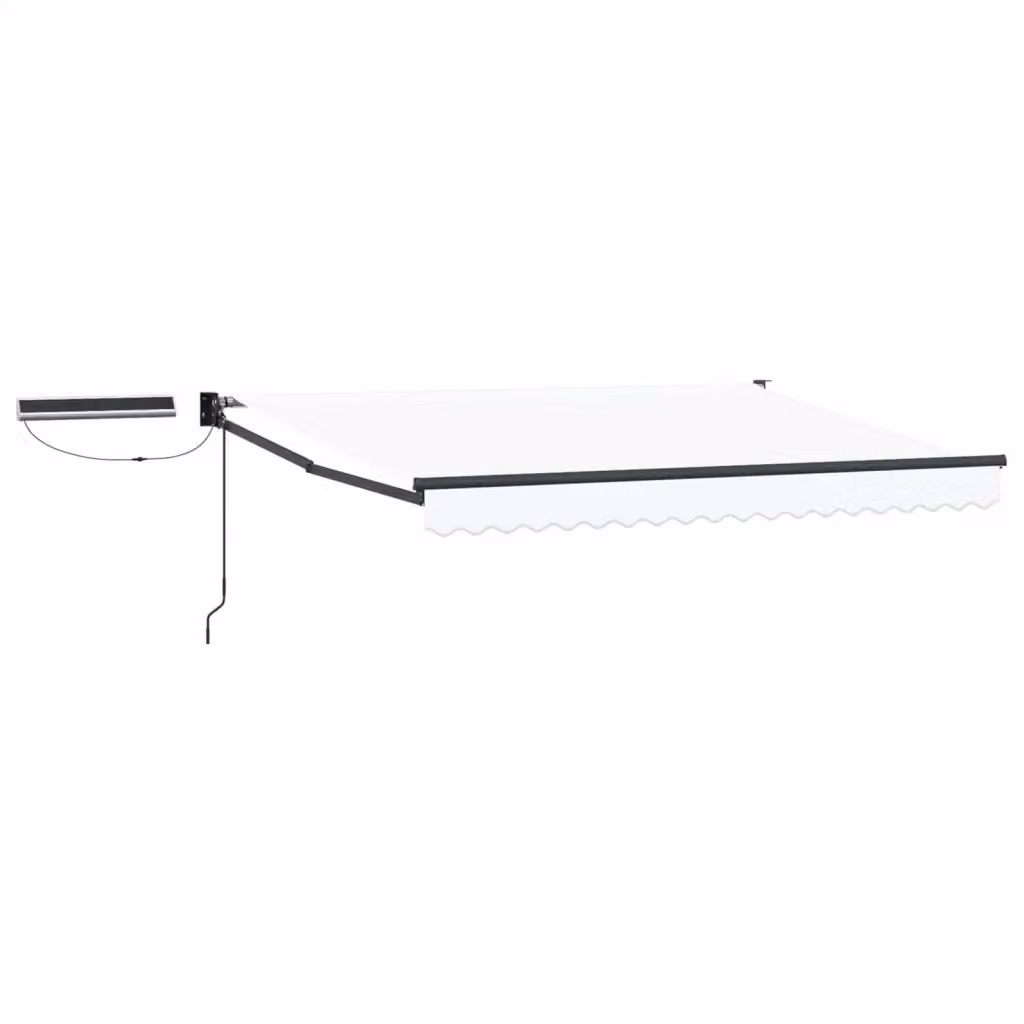 Tettuccio elettrico retrattile vidaXL in alluminio con tendaggio in poliestere bianco e antracite L: 3 m x P: 2,5 m – 2
