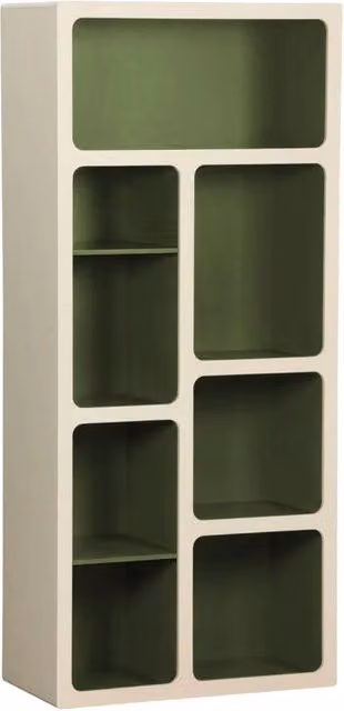 Libreria Sweeek in legno e MDF con schienale, disponibile in vari colori, L 80 cm x P 40 cm x H 180 cm
