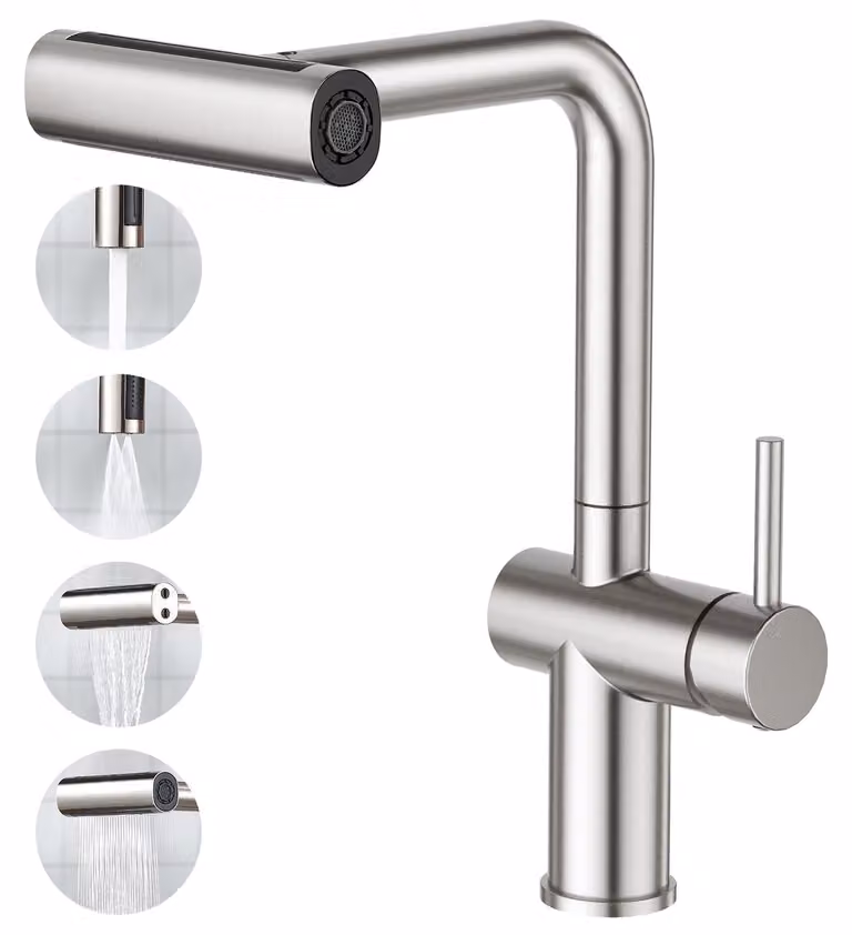 Rubinetto da cucina con 4 tipi di getto d'acqua - Miscelatore