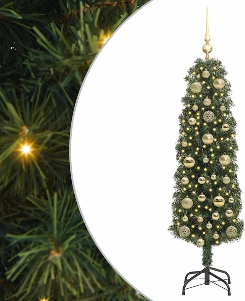 Albero di Natale artificiale con 150 LED Verde 150 cm