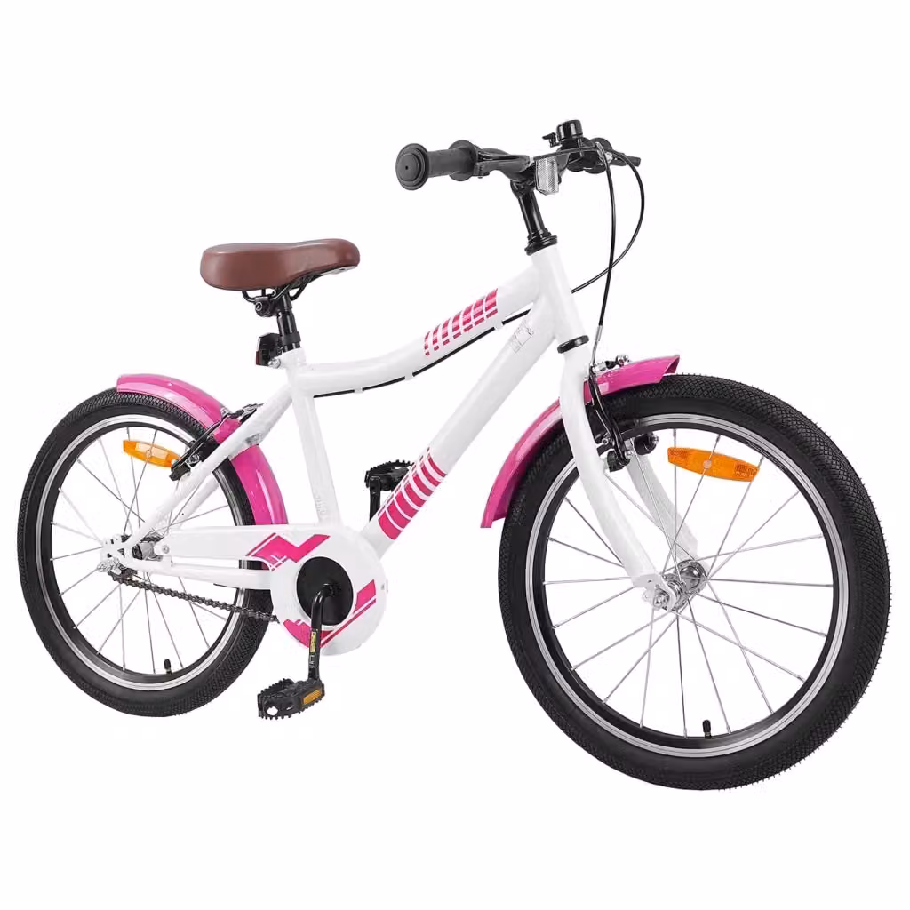 Bicicletta per bambini vidaXL da 20 pollici in rosa e bianco – 2