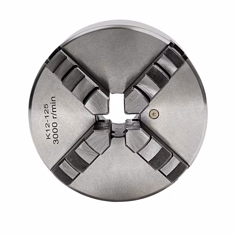 Mandrino per tornio, opzioni a 3 e 4 griffe, elevato numero di giri per una lavorazione precisa, 4 griffe-125 mm