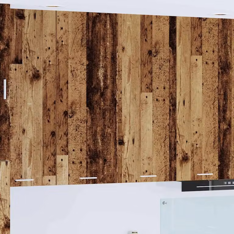 Armadio pensile da cucina vidaXL in legno effetto vecchio marrone con ante a battente e ripiani interni L 80 x P 31 x H 100 cm