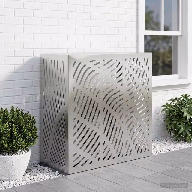 Copertura per condizionatore d'aria Argento 110 x 50 x 105 cm 8014119