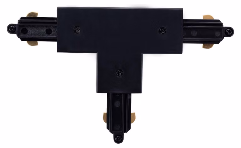 Connettore per binari Ledvion, modello a destra, per 2 binari, monofase, colore nero, senza lampada GU10