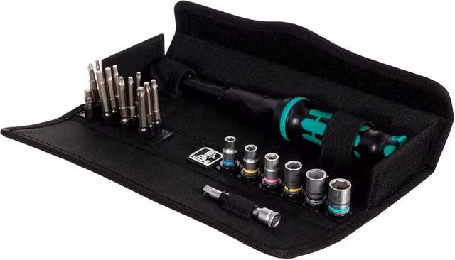 Set di chiavi dinamometriche Wera Click-Torque A 6 da 1/4" con 20 pezzi, 2,5-25 Nm, colore nero