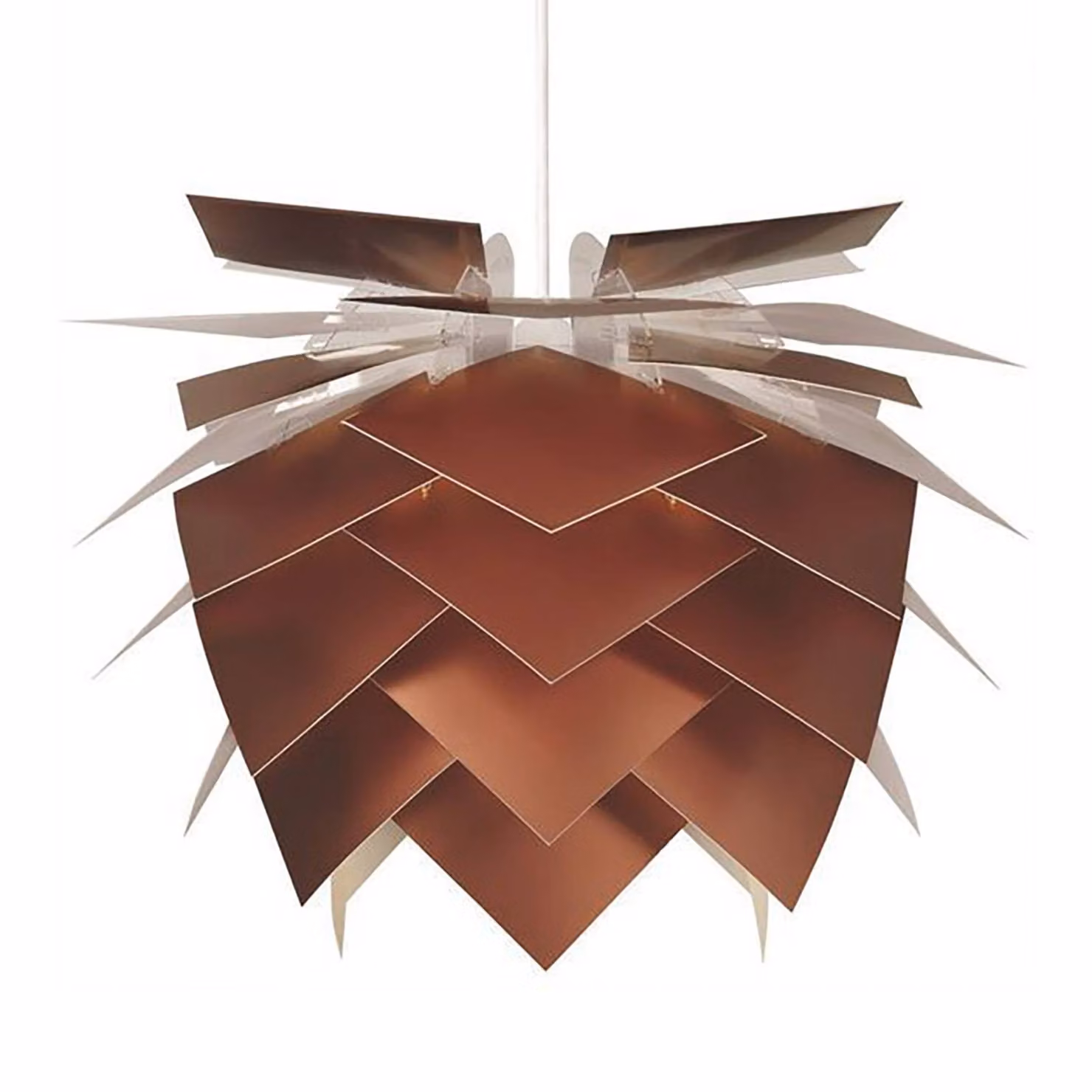 Dyberg Larsen Lampada a sospensione Illumin Copper Look, dimmerabile, Rame, Soggiorno / Sala da pranzo, Plastica, Design, Lampada a sospensione