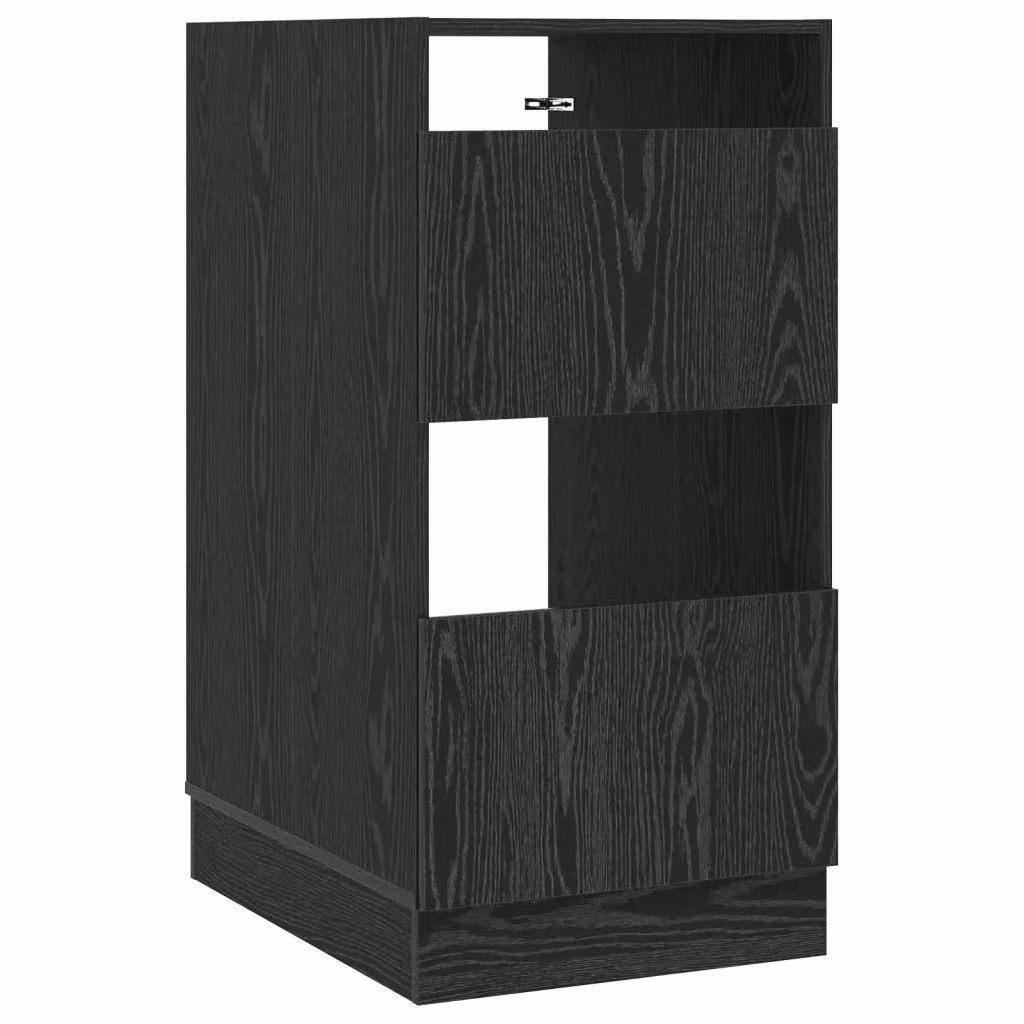 Mobile da lavanderia moderno vidaXL con ante a battente nero L: 50 cm, P: 68 cm, H: 102 cm – 2