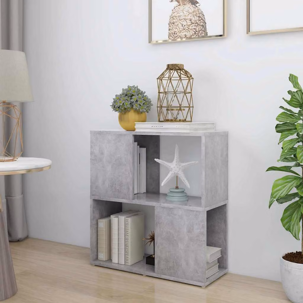 Libreria moderna vidaXL in MDF Grigio, L 60 cm x P 24 cm x H 63 cm