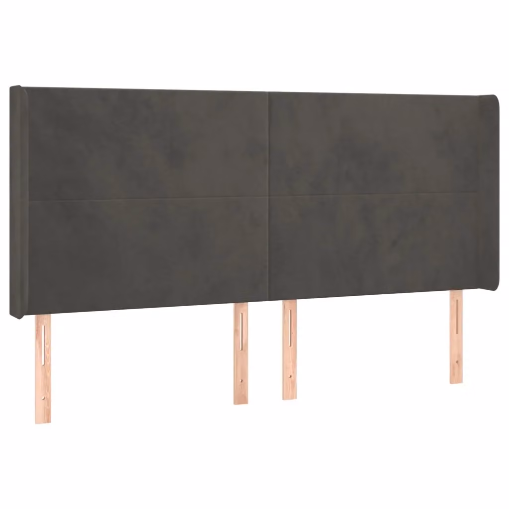 Testiera con Orecchie Design Mania in Velluto Grigio L: 203 cm, P: 16 cm, H: 118/128 cm – 2