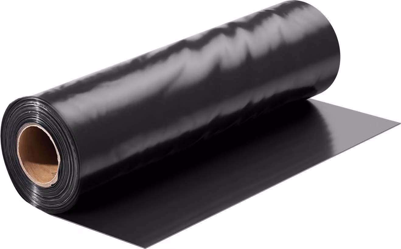 SucceBuy Telo in plastica 14 mil per impieghi gravosi, rotolo da 10' x 100' di spessore. Ideale come scossalina di plastica, telo da pittore o barriera al vapore per vespai. Bianco e nero, bifacciale