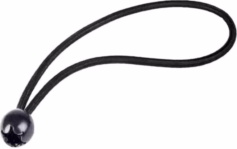Imbragatura a espansione con pallina, nera 6 mm x 25 cm