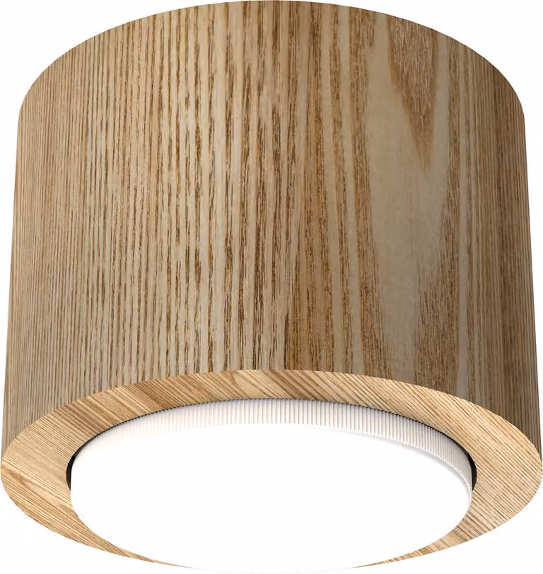 Spot rotondo da soffitto Ø10cm luce legno 1xGX53 15W downlight legno Luminex