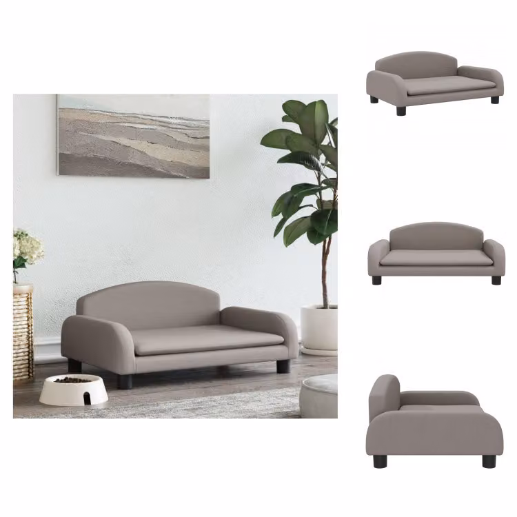 vidaXL Letto per cani in tessuto taupe 70x45x30 cm - Letti per cani