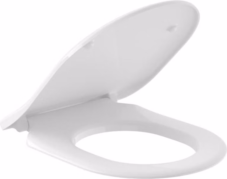 Sedile per WC Villeroy & Boch SlimSeat ARCHITECTURA con cerniere in acciaio inox bianco