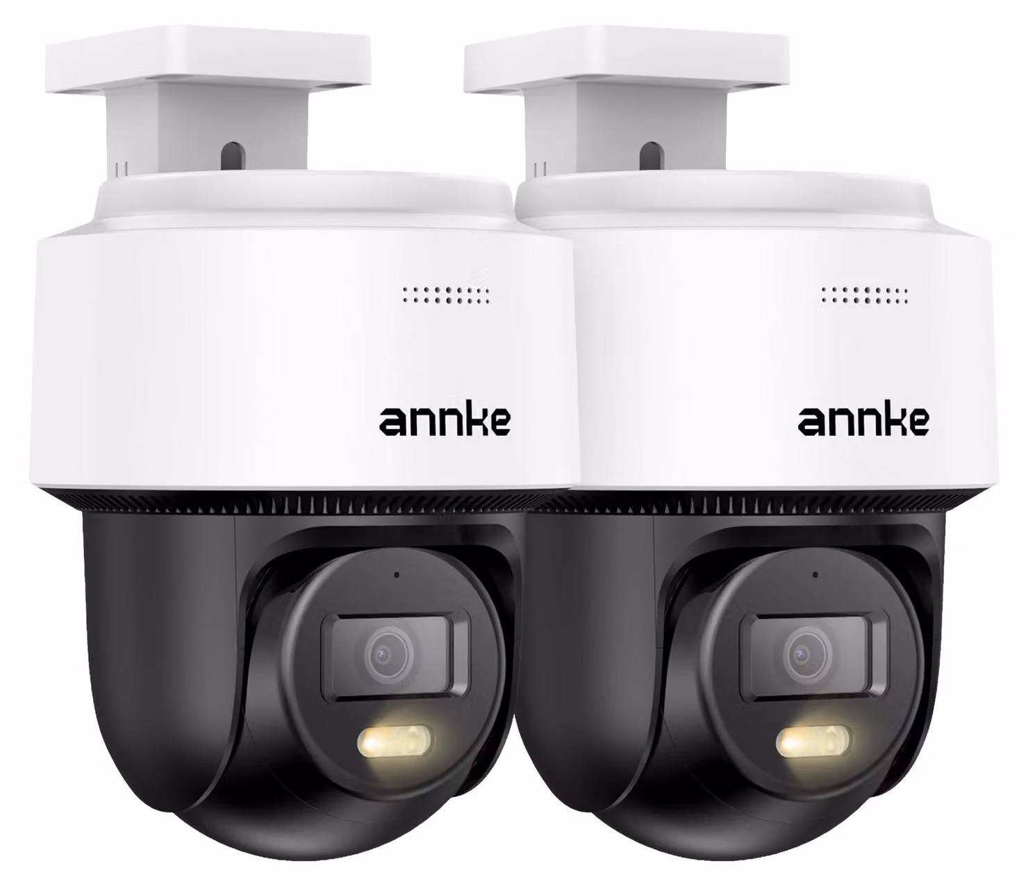Telecamera di sicurezza, 4K Ultra HD, rilevamento del movimento con intelligenza artificiale, confezione da 2, senza alimentatore