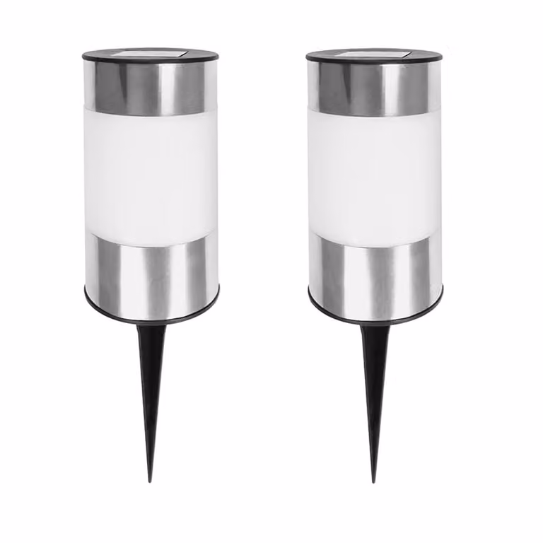 2 lampade da giardino a LED a energia solare, illuminazione da giardino a energia solare, illuminazione per vialetti