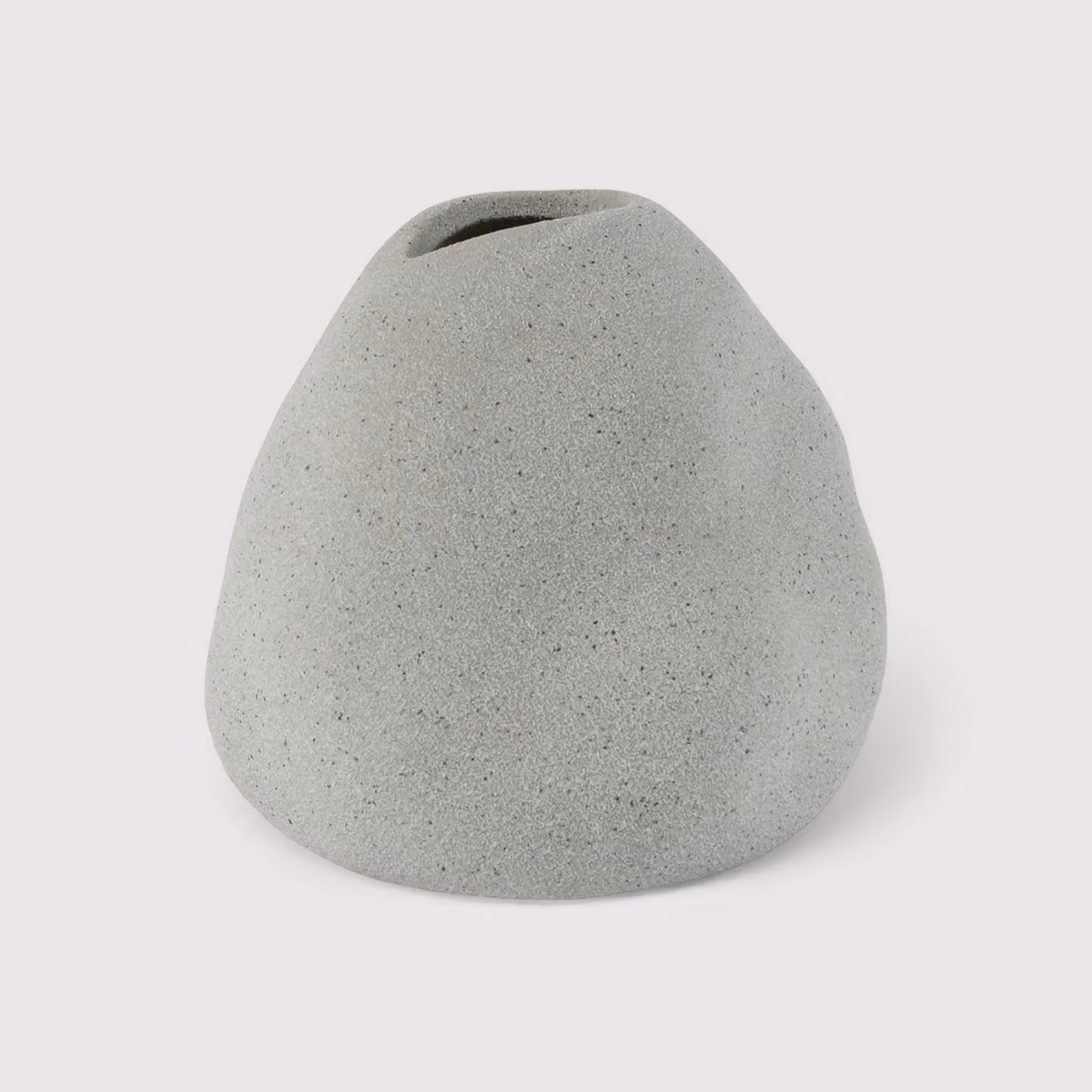 Badayer - Piccolo vaso decorativo da interno grigio in gres