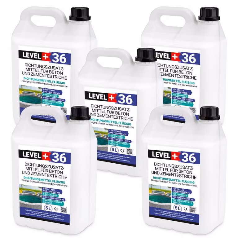 Plastificante impermeabilizzante per calcestruzzo per massetti e rasanti 25L Level+36