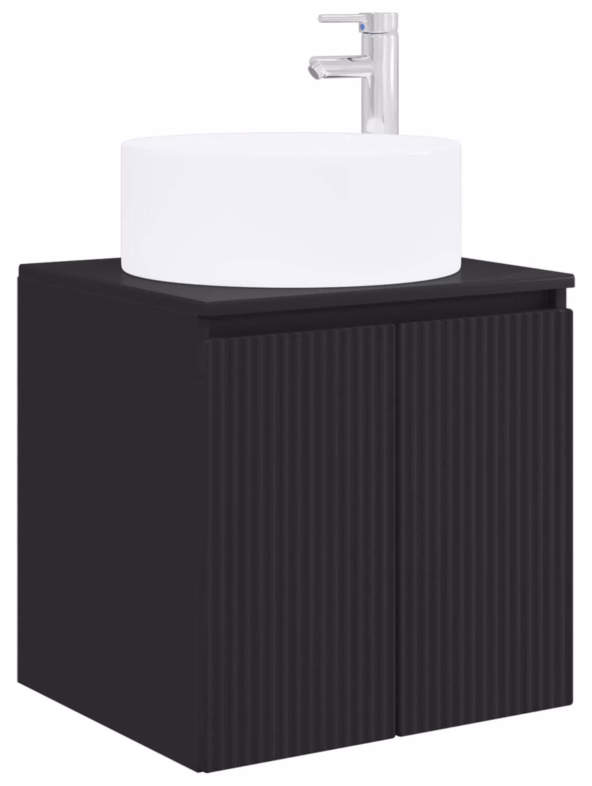 Mobile lavabo da parete Nero 49,5 x 44,5 x 65,5 cm