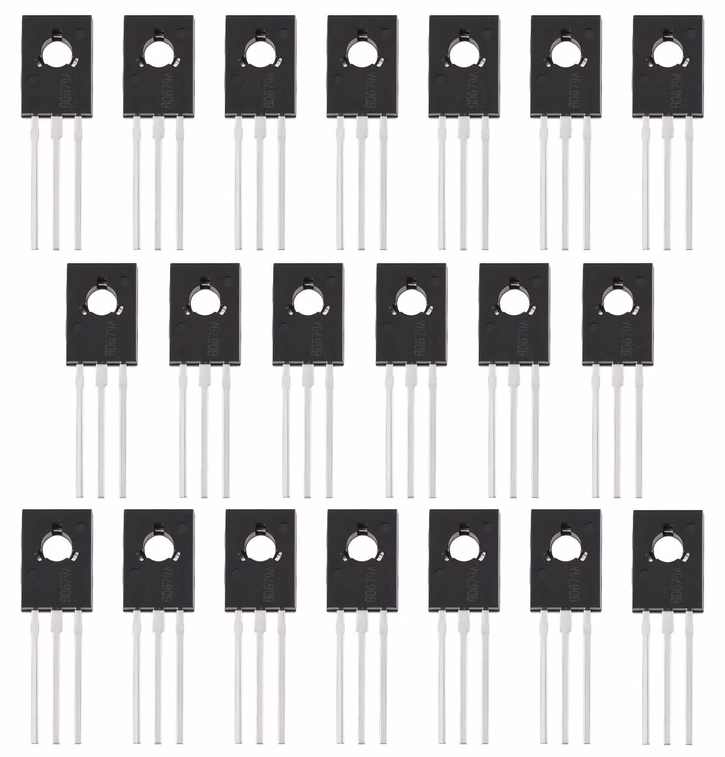 20 transistor NPN BD679, 80V, 4A, 40W, in package TO126