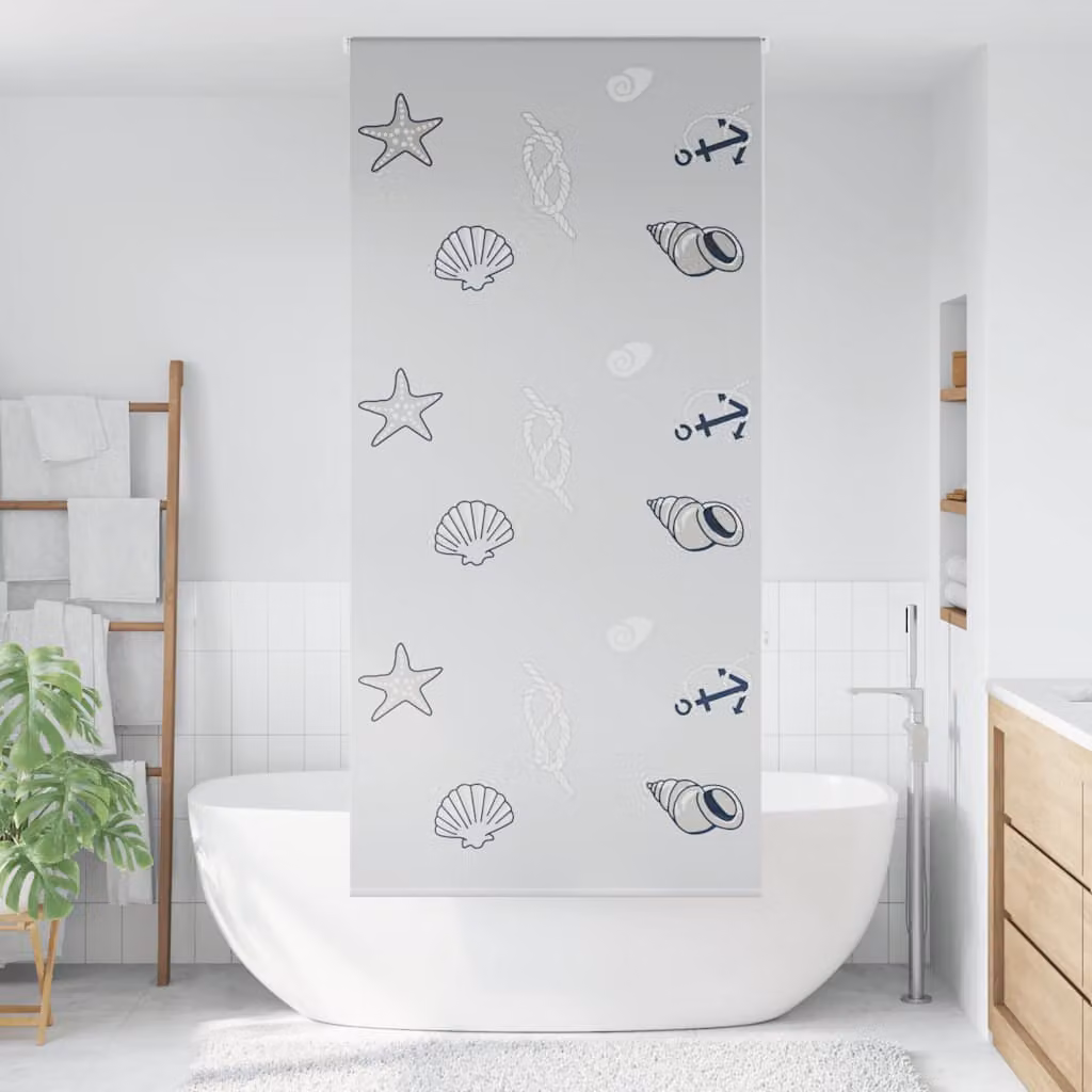 vidaXL Tenda a Rullo Doccia 90x240 cm Larghezza Tessuto 86 cm