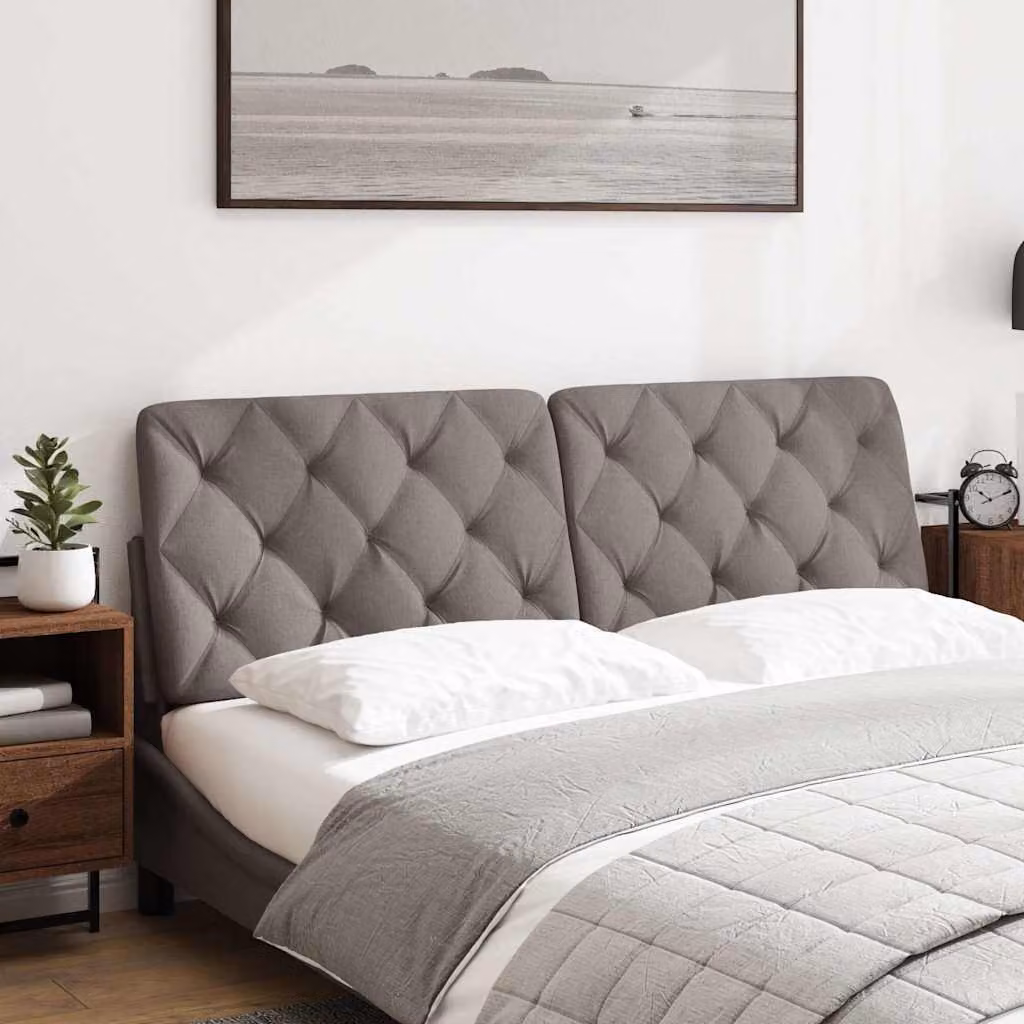 vidaXL Cuscino Testiera Tortora 160 cm in Tessuto