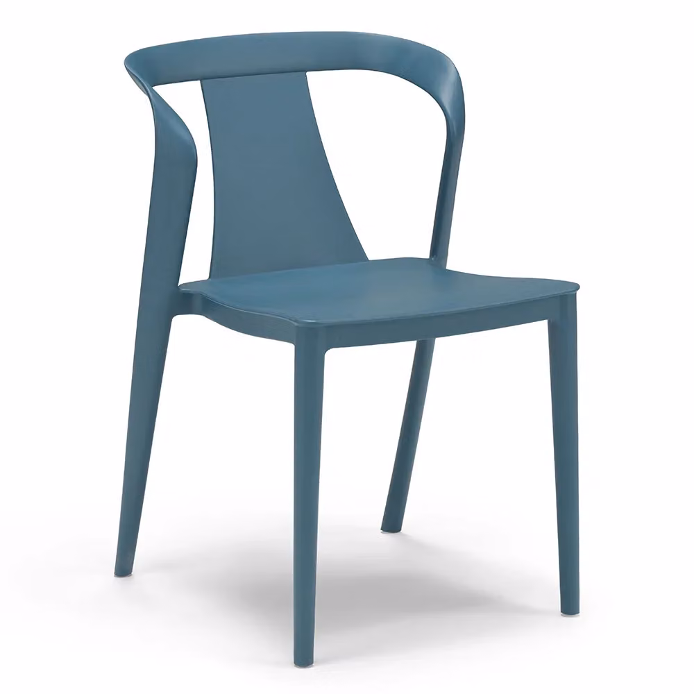 Set di 2 sedie impilabili Redokasa modello ALBA in polipropilene, design moderno idrorepellente e resistente ai raggi UV, colore Petrolio – 2