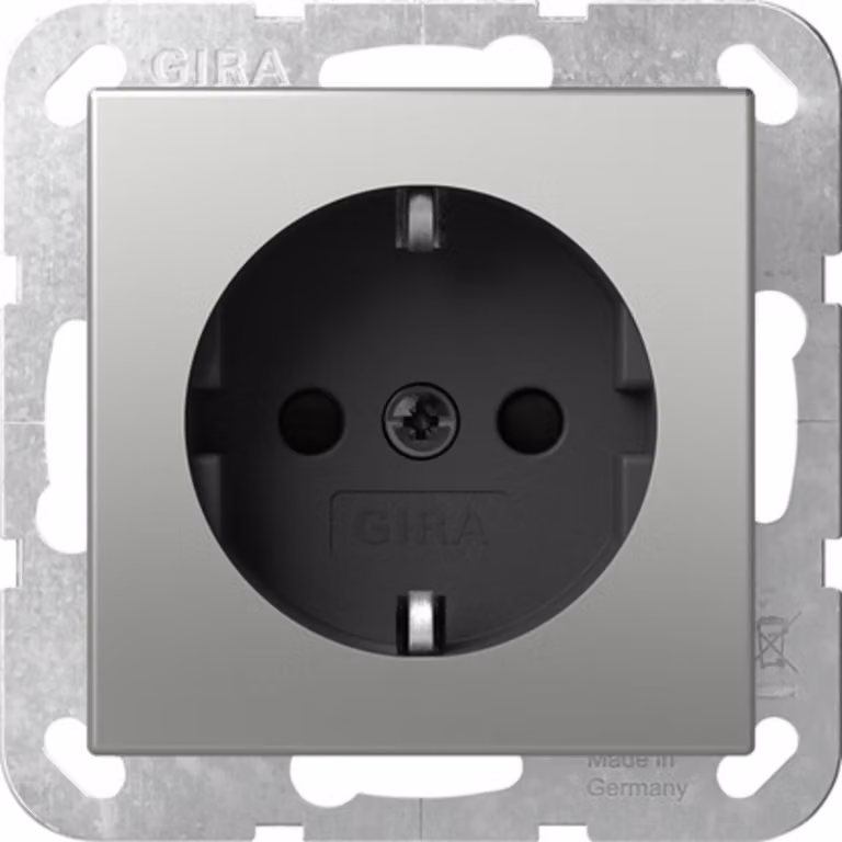 Presa SCHUKO Gira SP SRK Sistema 55 Acciaio inox 4183600
