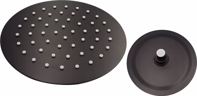 Granitan - Doccia a pioggia - Soffione - Anticalcare - Nero - Soffione da soffitto - SLIM