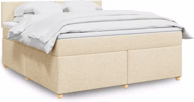 Letto Ibrido Moderno vidaXL in Legno di Pino con Materasso Beige e Bianco L/P: 180 x 200 cm
