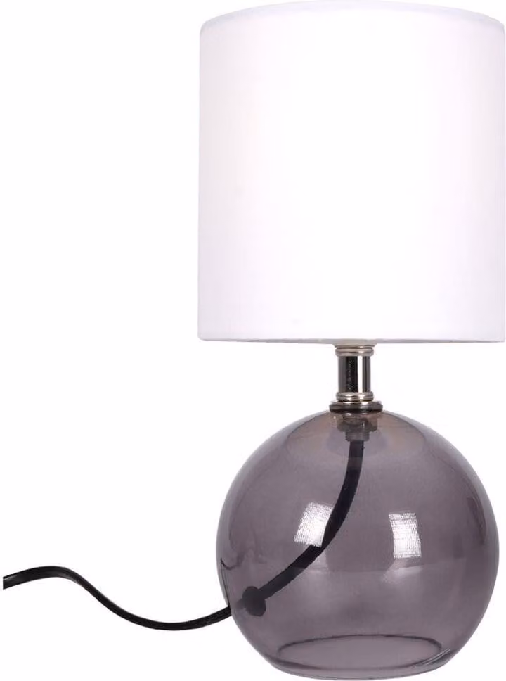 Lampada da tavolo con base in vetro, 24 cm