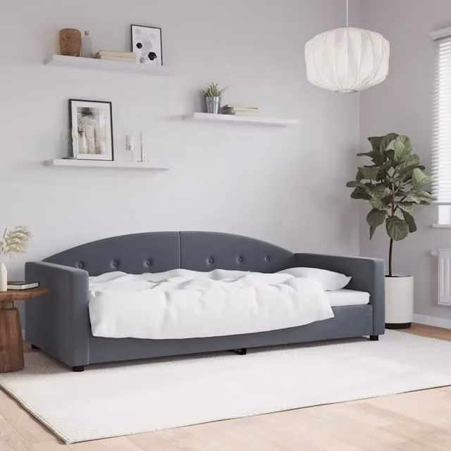 Letto da giorno moderno vidaXL in velluto grigio